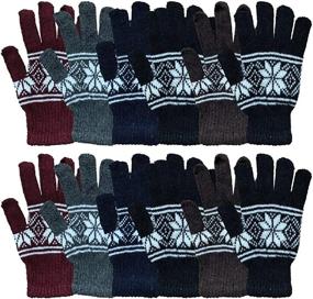 img 3 attached to Wholesale Brushed Interior Stretchy Assorted Men's Accessories : Gloves & Mittens