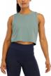 loose sleeveless crop tops for women - ideal workout and yoga shirts with open sides and cropped muscle design for gym exercises by hioiniey logo