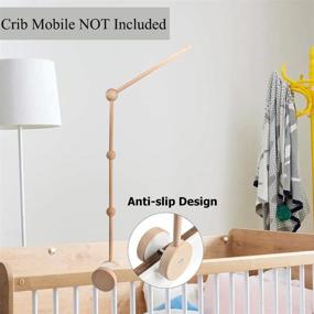 img 2 attached to 👶 Yimisya Wooden Baby Crib Arm: Enhanced Anti-Slip Mobile Holder Kit for Safe Crib & Nursery Decor