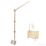 👶 yimisya wooden baby crib arm: enhanced anti-slip mobile holder kit for safe crib & nursery decor logo