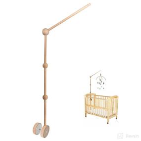 img 4 attached to 👶 Yimisya Wooden Baby Crib Arm: Enhanced Anti-Slip Mobile Holder Kit for Safe Crib & Nursery Decor