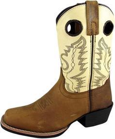 img 2 attached to 👢 Boys' Western Square Toe Boots - Smoky Mountain Shoes