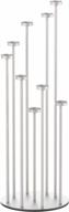 mtyle floor candelabra: elegant tall candle holders for weddings with 9 tea light candles & sturdy round base - silver iron décor logo
