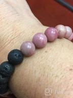 img 1 attached to Lava Rock Essential Oil Diffuser Bracelet For Women - 8Mm Stones For Stress Relief And Aromatherapy With Rhodonite review by Brittney Stone