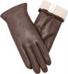 warm and stylish genuine leather touch screen gloves for women by vislivin logo