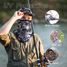 img 2 attached to UV Protection Balaclava Ski Mask For Men & Women - Windproof Full Face Neck Gaiter Bandana Scarf For Cycling Skiing
