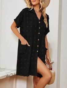 img 1 attached to Button-Down Beach Shirt Dress Cover Up For Women'S Swimwear By Bsubseach