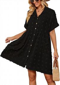 img 4 attached to Button-Down Beach Shirt Dress Cover Up For Women'S Swimwear By Bsubseach