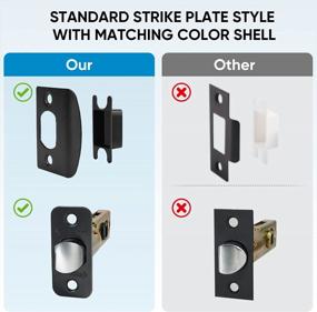 img 2 attached to Upgrade Your Doors With TICONN'S Heavy-Duty Black Door Handle Set: Fits Perfectly In Any Room With Privacy Lock Feature - 5 Pack