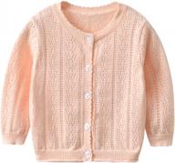 vivobiniya toddler & baby girl cardigan sweater – soft cotton knit tops logo