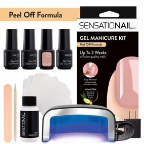 img 4 attached to Get Salon-Quality Gel Nails At Home With Sensationail'S Peel-Off Starter Kit In Nude Mood - No Acetone Needed!
