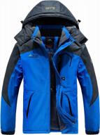 vcansion waterproof men's fleece-lined mountain jacket | windproof ski outerwear | snow & rain coat logo
