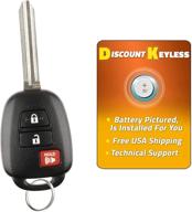 🔑 keyless entry remote key fob combo for 14-16 toyota prius c, 13-15 toyota rav4 with 3 buttons - hyq12bdm, hyq12bel, 1551a-12bdm logo