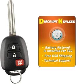 img 2 attached to 🔑 Keyless Entry Remote Key Fob Combo for 14-16 Toyota Prius C, 13-15 Toyota Rav4 with 3 Buttons - HYQ12BDM, HYQ12BEL, 1551A-12BDM