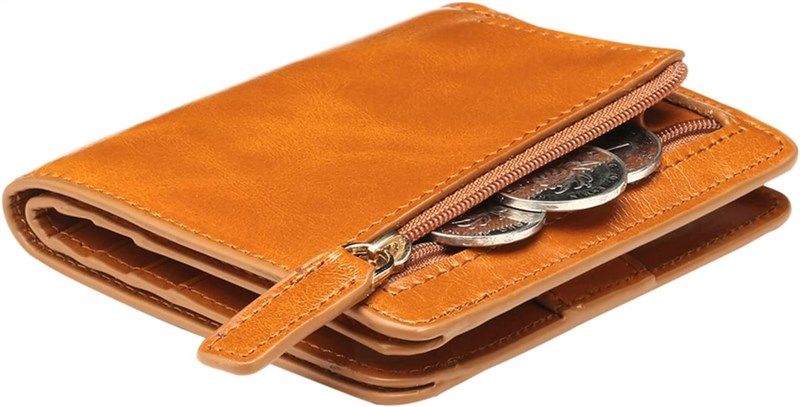 itslife womens blocking compact leather women's handbags & wallets via wallets 로고