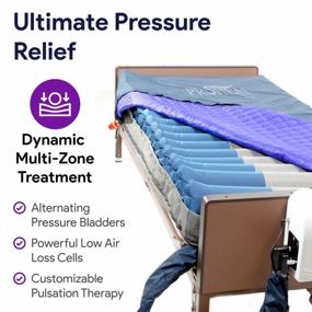 img 3 attached to Bariatric Low Air Loss Alternating Pressure Mattress - 54” X 80” X 8”/11"- Cell On Cell Base - Raised Rails - Pressure Mattress For Bed Sores With True Low Air Loss - Stages I-IV