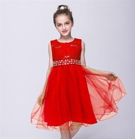 img 2 attached to DreamHigh Wedding Sequined Shining Crystal Girls' Clothing : Dresses