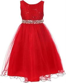 img 3 attached to DreamHigh Wedding Sequined Shining Crystal Girls' Clothing : Dresses