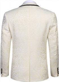 img 2 attached to Подчеркните свой стиль в мужском пиджаке с цветочной вышивкой Coofandy для свадеб и вечеринок