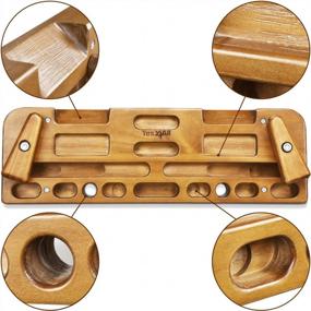 img 1 attached to Enhance Your Grip And Climbing Skills With The Yes4All Wooden Hang Board For Doorways