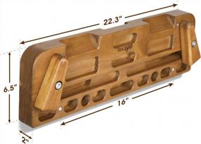 img 3 attached to Улучшите свою хватку и навыки скалолазания с деревянной висельной планкой Yes4All для дверных проемов.