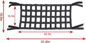 img 3 attached to 🔗 RT-TCZ Jeep Wrangler Cargo Net, Mesh Roof Hammock for YJ TJ JK JKU JL JLU (1987-2022)