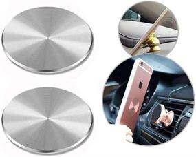 img 3 attached to Universal Metal Plate Mounting Kits Stickers for Air Vent Magnetic Car Mount Holder | Adhesive Magnet Discs Compatible with Vehicle Mounting System