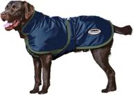 🐶 stay stylish and protected with the weatherbeeta for one stop 600d deluxe dog coat blue/evergreen 22 logo