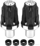 kimiss 1 * pair of universal motorcycle anti-crash frame sliders protectors(silver) logo