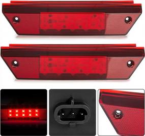 img 3 attached to Upgrade Your Polaris Ranger With HECASA Tail Light Lamps - 2009-2016 Compatible Pair, Replacement For Part #2411099