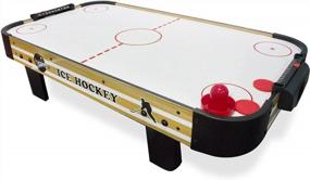 img 3 attached to Table Top Air Hockey Table For Kids & Adults - Electric Motor Fan, 4 Pucks & 2 Paddles | Perfect For Family Game Room Or Adult Rec Room!