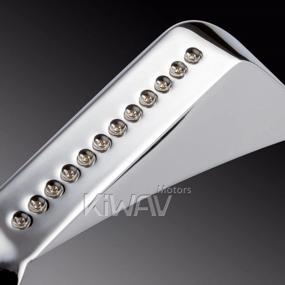 img 2 attached to Enhance Your Ride With KiWAV Axe Style Chrome Mirrors With LED Turn Signals For Motorcycles