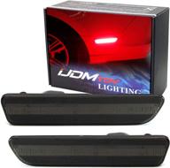 🚗 ijdmtoy smoked lens red led rear side marker kit for 2005-09 ford mustang - 54-smd led, oem replacement логотип