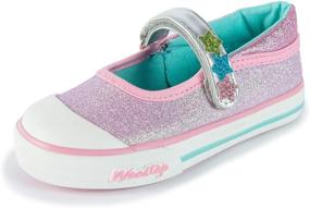 img 4 attached to Weestep Toddler Little Glitter Sneaker Girls' Shoes: Sparkling Flats for Stylish Feet