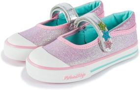 img 3 attached to Weestep Toddler Little Glitter Sneaker Girls' Shoes: Sparkling Flats for Stylish Feet