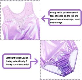 img 2 attached to Gymnastics Leotards Toddler Athletic B268_Lightpurple_6A Girls' Clothing ~ Active