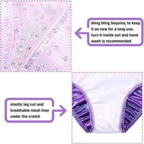 img 1 attached to Gymnastics Leotards Toddler Athletic B268_Lightpurple_6A Girls' Clothing ~ Active