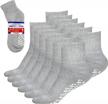 debra weitzner 6-pack of non-binding grey ankle socks - non-slip diabetic socks for men and women with loose fit design logo