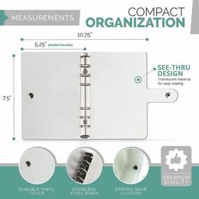 img 1 attached to Clear A6 Binder Cover & 12 Clear Envelopes For Budgeting | Cash Envelope Wallet, Planner Organizer, Budget Binder With Cash Envelopes