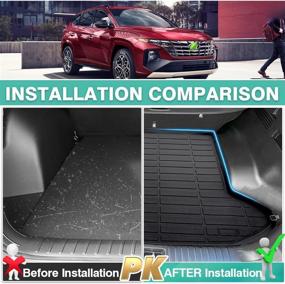 img 2 attached to Mixsuper Custom Fit All Weather Cargo Liner for 2022 2023 Hyundai Tucson (Standard Audio System Only) - Rear Trunk Mat for Behind 2nd Row Seats - Cargo Floor Mat (Not Compatible with PHEV Models)