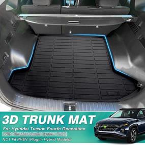 img 3 attached to Mixsuper Custom Fit All Weather Cargo Liner for 2022 2023 Hyundai Tucson (Standard Audio System Only) - Rear Trunk Mat for Behind 2nd Row Seats - Cargo Floor Mat (Not Compatible with PHEV Models)