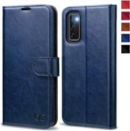 keep your samsung galaxy s20 safe with ocase's leather folio wallet case featuring rfid blocking, kickstand, and magnetic closure logo