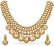 tarinika antique gold plated necklace earrings women's jewelry - jewelry sets logo