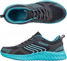 img 1 attached to Женские повседневные легкие теннисные кроссовки на шнуровке - Akk Walking Shoes