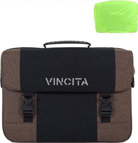 img 4 attached to Brad Bike Pannier Messenger Bag By Vincita - Commuting Bag With Removable Shoulder Strap, Laptop Compartment, Top Handle & Bike Attachment - Includes Raincover For All-Weather Riding