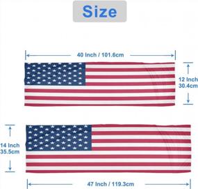 img 1 attached to Спортивные полотенца Dallonan American Flag: быстросохнущие, водопоглощающие и мягкие для бега, тренажерного зала и путешествий - 12X40 полиэстеровые полотенца