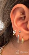 img 1 attached to Hypoallergenic Jewelry: Small Gold Plated Silver Huggie Earrings 🌸 for Women and Girls - Sterling Silver Hoop Cuff Earrings review by Michael Floyd
