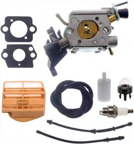 img 4 attached to Carburetor For Husqvarna 445 445E 450 450E Chainsaw Engines With 523055201 Fuel Line Return Line Kit By ANTO C1M-EL37B