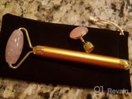 img 1 attached to Electric Rose Quartz Jade Roller Facial Massager And 2-In-1 Face Roller review by Tim Thornton