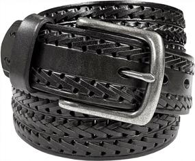 img 4 attached to Full Grain Leather Belt With Western Style Hand-Braiding - Casual And Versatile 1-1/2" (38Mm) Width - Assembled In The USA